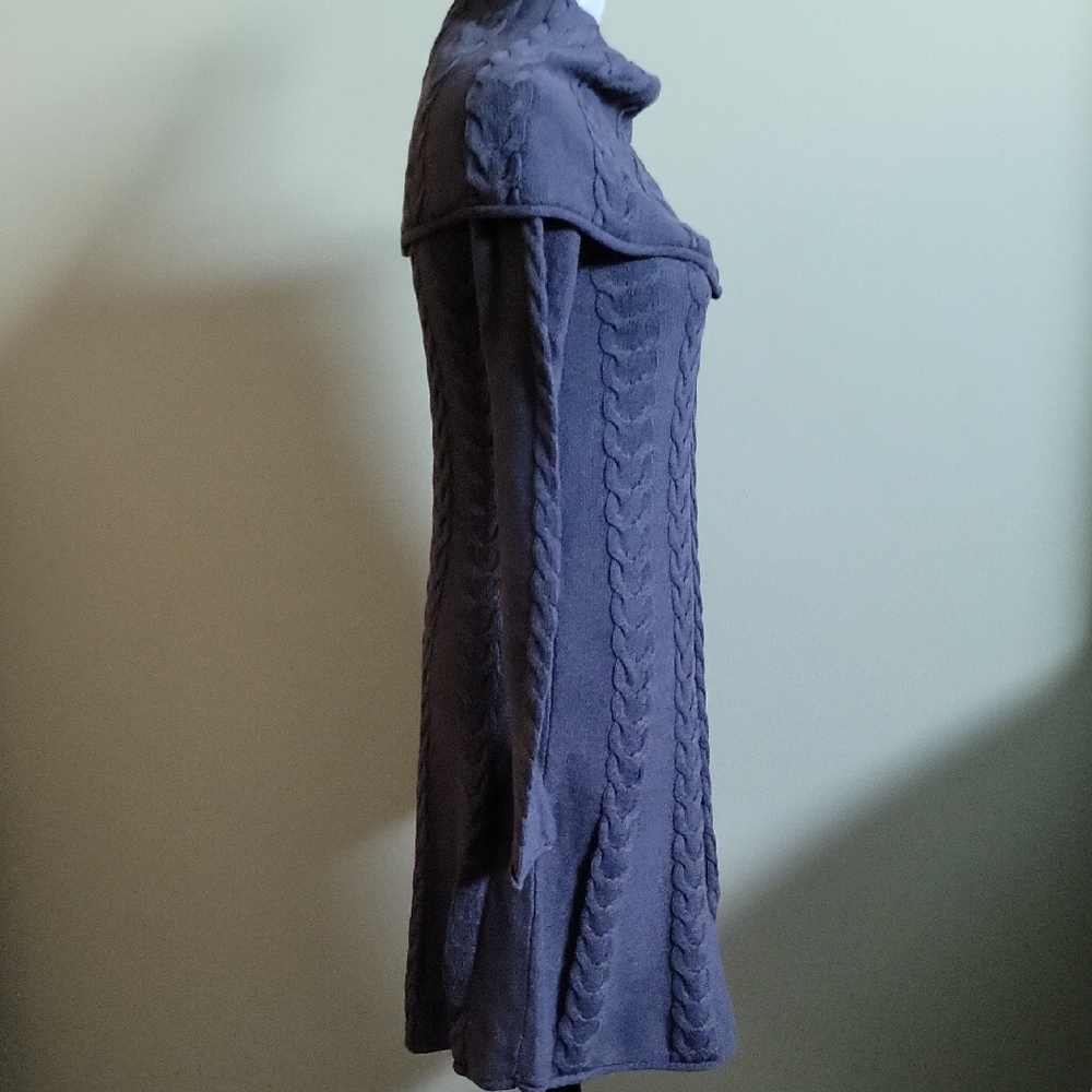 Akini Women's Cable Knit Sweater Dress - Dark Gray - Picture 2 of 6